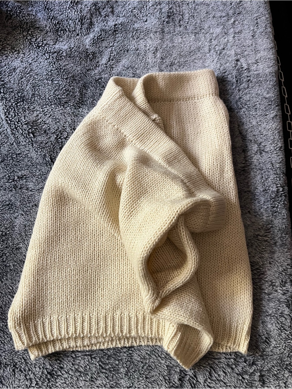 Cozy Cream Crewneck Knit Sweater Shorts.